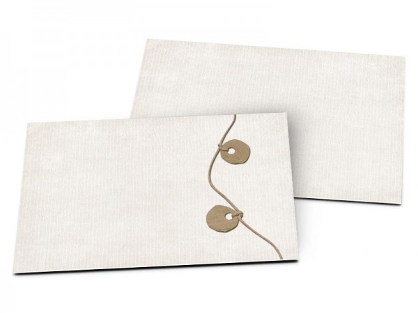 Carton d'invitation mariage - Bijou marron