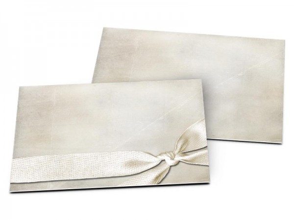 Carton d'invitation mariage - Ruban et croisillons