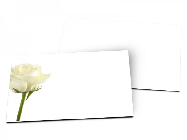 Carton d'invitation mariage - Un bouton de rose blanche pour dire oui