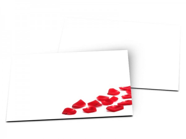 Carton d'invitation mariage - Parterre de pétales rouges