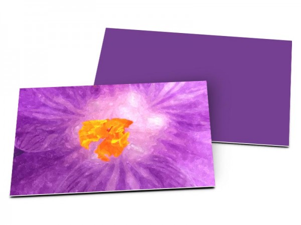 Carton d'invitation mariage - Lumière violette