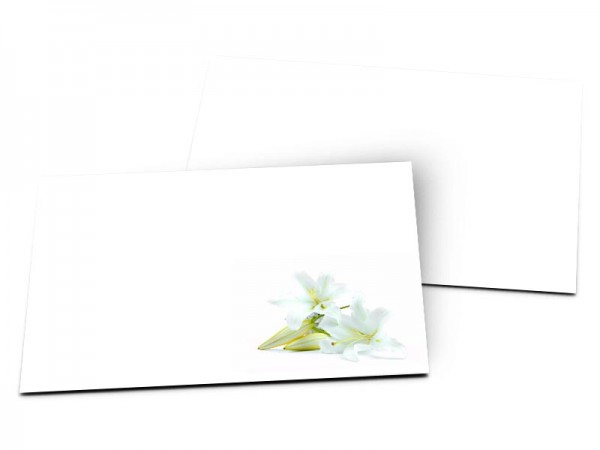 Carton d'invitation mariage - Les lys blancs