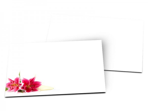 Carton d'invitation mariage - Parterre de lys rouge orangé