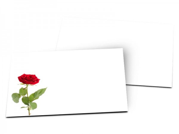 Carton d'invitation mariage - La rose feuillue