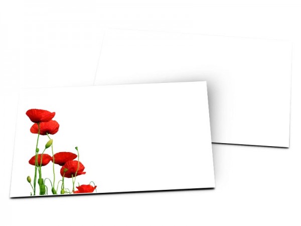 Carton d'invitation mariage - Champ de coquelicots