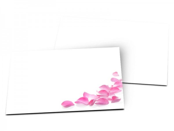 Carton d'invitation mariage - Dites Oui avec des pétales roses