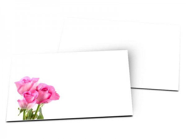 Carton d'invitation mariage - Trio de rose