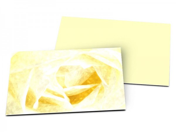 Carton d'invitation mariage - Diamant de rose jaune