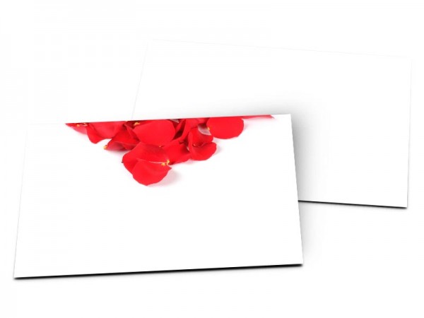 Carton d'invitation mariage - Coeur de roses