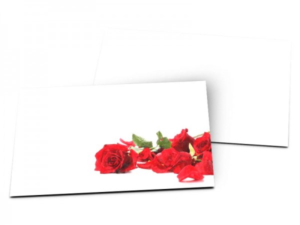Carton d'invitation mariage - Roses sur table