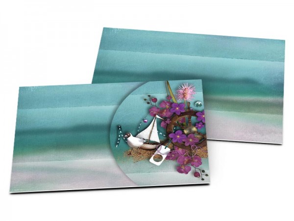 Carton d'invitation mariage - La mer – le hublot