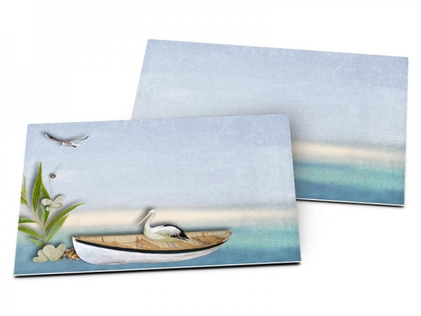 Carton d'invitation mariage - Les îles – les cigognes en vacances