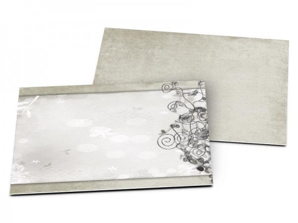 Carton d'invitation mariage - L'hiver – les lianes et la fenêtre