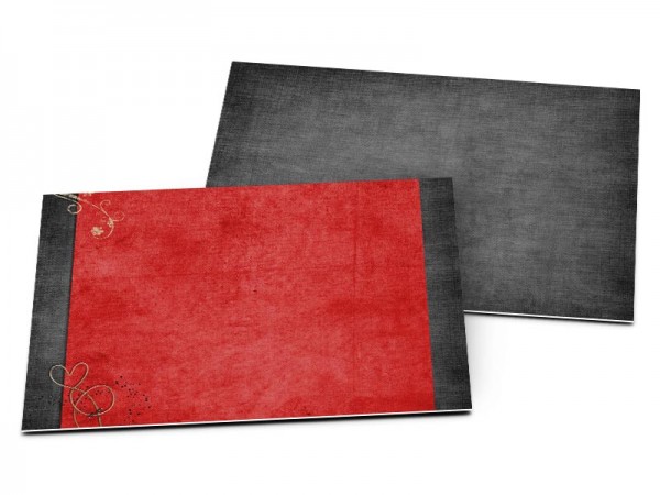 Carton d'invitation mariage - Rouge et noir – des bulles de joie