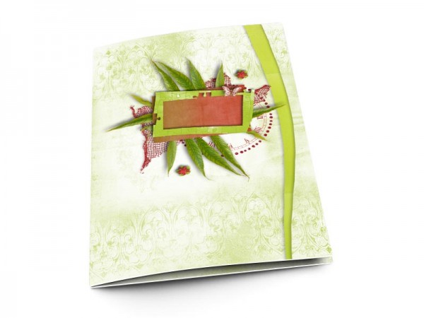 Menu mariage - L'horloge végétale