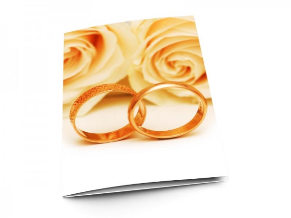 Menu mariage - Deux anneaux d'or