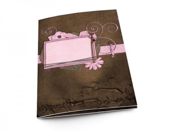 Menu mariage - Rose et chocolat – ornements roses