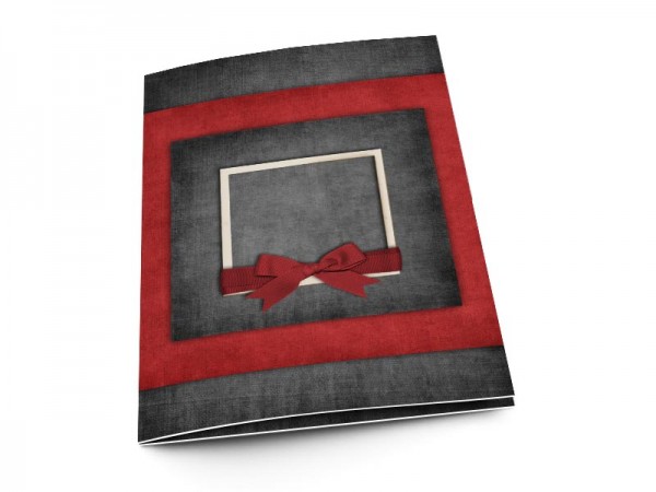 Menu mariage - Rouge et noir – des cadres concentriques