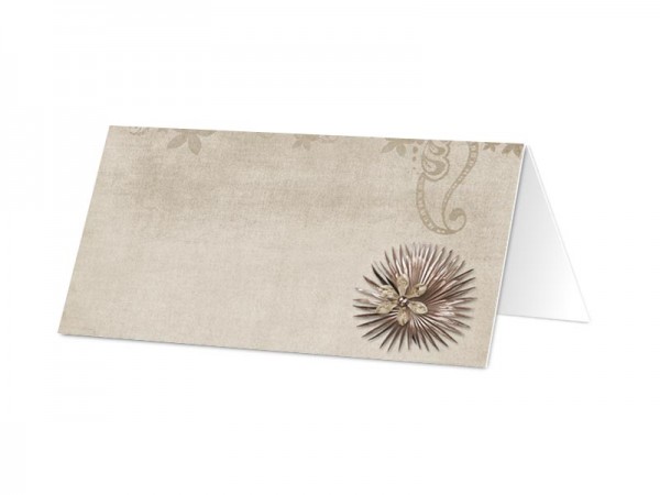 Marque-place communion - Entre beige et gris