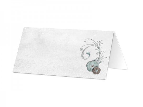 Marque-place communion - Gris et bleu