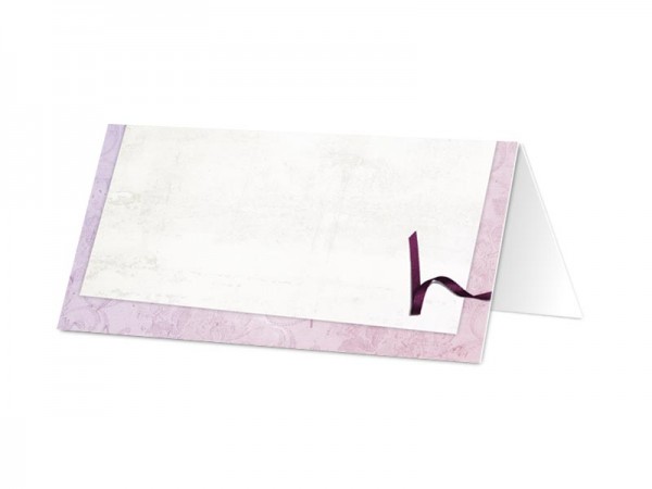 Marque-place mariage - Un ruban violet