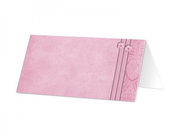 Marque-place mariage - Rose et ivoire