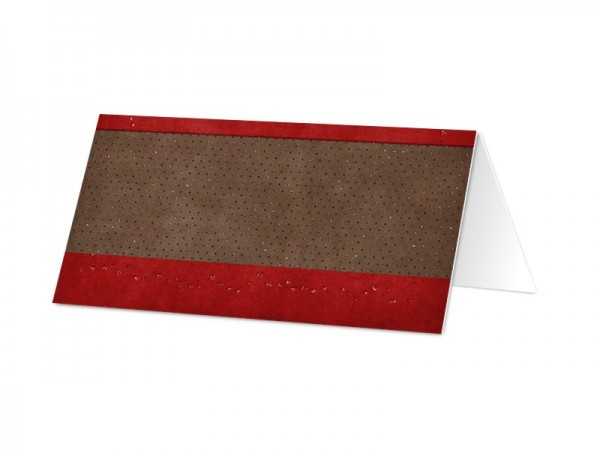 Marque-place mariage - Paillettes rouges