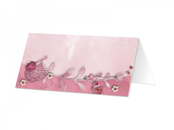 Marque-place mariage - La vie en rose