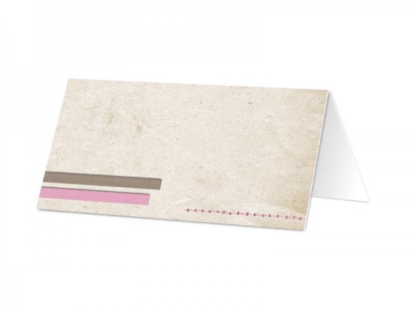 Marque-place mariage - Coeur fin sur cadre bicolore
