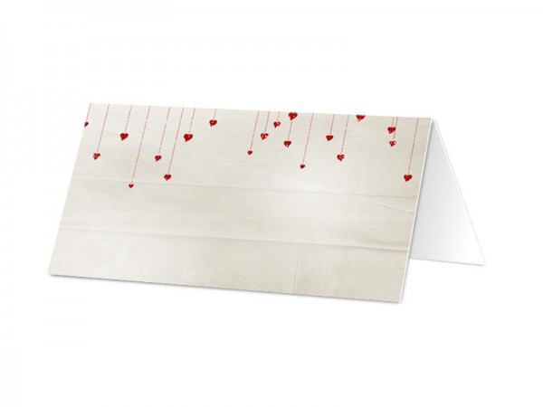 Marque-place mariage - coeurs de liane