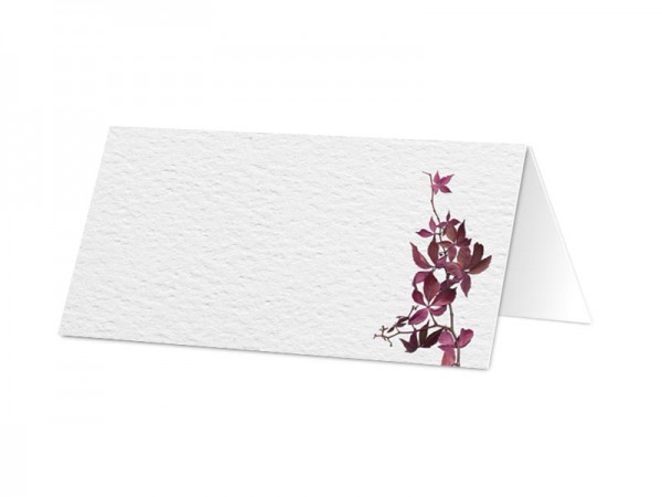 Marque-place mariage - La branche aux feuilles violettes