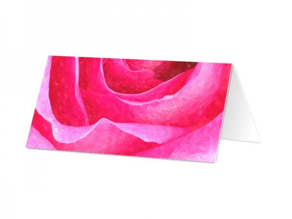 Marque-place mariage - Une rose façon aquarelle