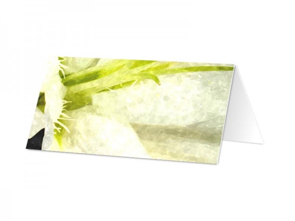 Marque-place mariage - Lys couleur vert anis