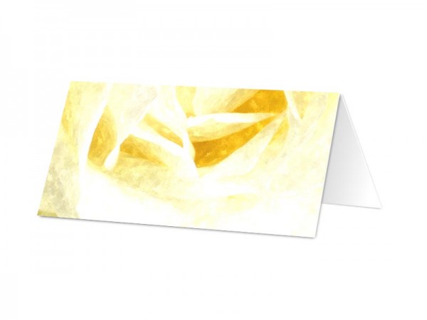 Marque-place mariage - Diamant de rose jaune