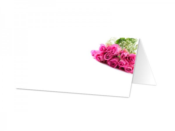 Marque-place mariage - Ligne de roses