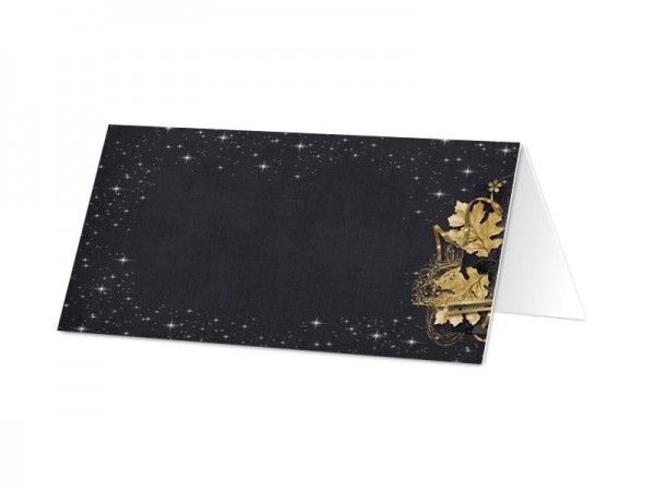 Marque-place mariage - Les étoiles – or et noir