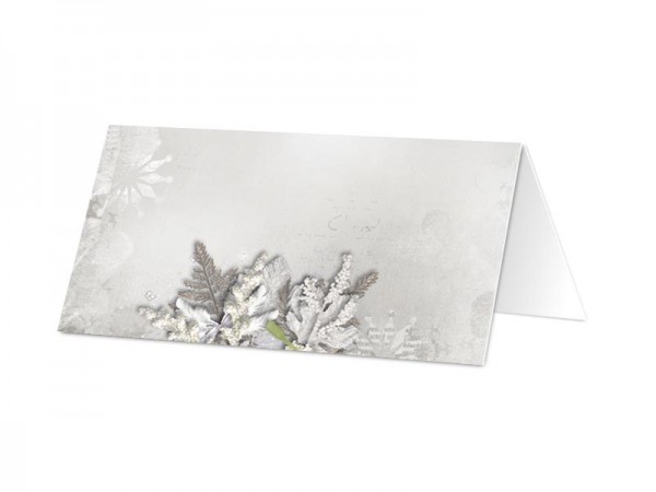 Marque-place mariage - L'hiver – cristaux de neige