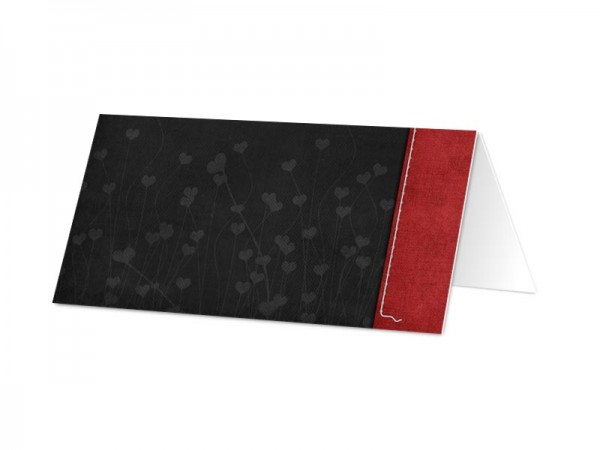 Marque-place mariage - Rouge et noir – trois petits cadres