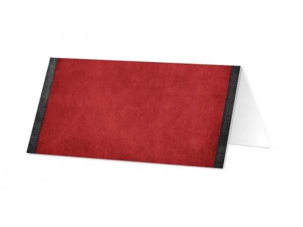 Marque-place mariage - Rouge et noir – des cadres concentriques